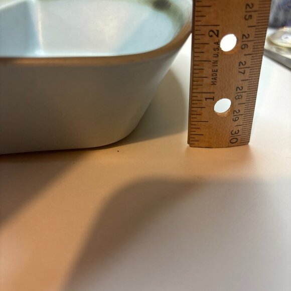 BUCHAN Scotland Stoneware Pottery Divided Bowl Handpainted "Thistle" - Picture 9 of 10